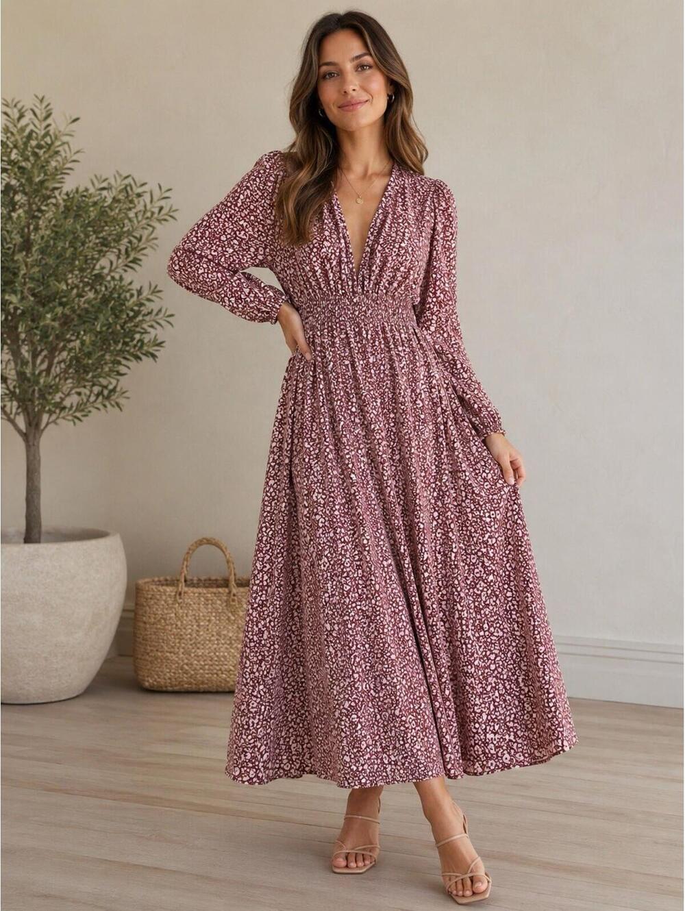 Ted‎ Baker Vallyy Draped Midi With Batwing Sleeve Purple Dress, Size 4 NWT